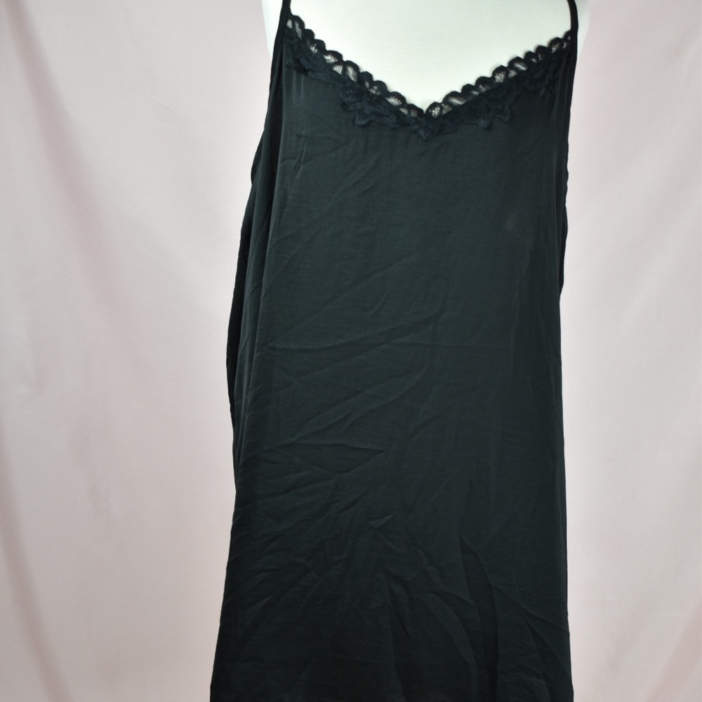Black silk slip dress. Never worn!